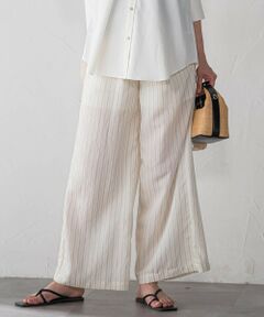 LAUTREAMONT / ロートレアモン その他パンツ | 【WEB限定】キュプラTRストライプパンツ