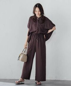 LAUTREAMONT / ロートレアモン その他パンツ | 【WEB限定】キュプラTRストライプパンツ