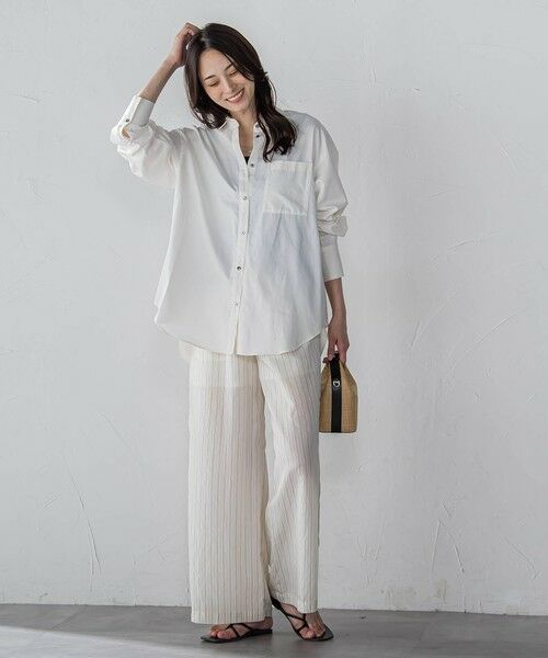 LAUTREAMONT / ロートレアモン その他パンツ | 【WEB限定】キュプラTRストライプパンツ | 詳細7