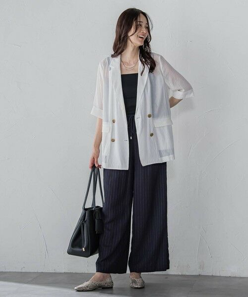 LAUTREAMONT / ロートレアモン その他パンツ | 【WEB限定】キュプラTRストライプパンツ | 詳細13