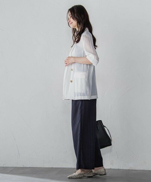 LAUTREAMONT / ロートレアモン その他パンツ | 【WEB限定】キュプラTRストライプパンツ | 詳細15