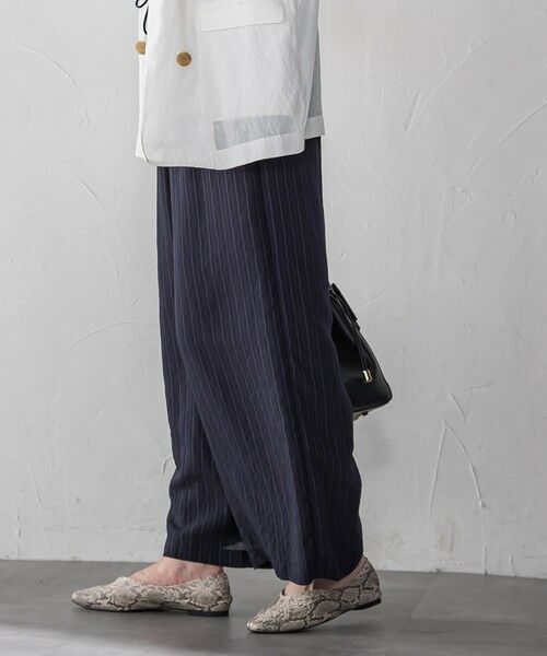 LAUTREAMONT / ロートレアモン その他パンツ | 【WEB限定】キュプラTRストライプパンツ | 詳細17