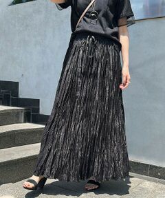 LAUTREAMONT / ロートレアモン ミニ・ひざ丈スカート | 【WEB限定】グリッターシャイニープリーツスカート
