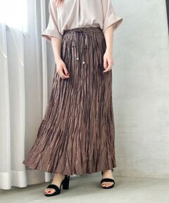 LAUTREAMONT / ロートレアモン ミニ・ひざ丈スカート | 【WEB限定】グリッターシャイニープリーツスカート