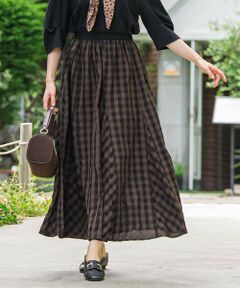 LAUTREAMONT / ロートレアモン ミニ・ひざ丈スカート | ギンガムチェックスカート≪セットアップ対応/手洗い可能≫