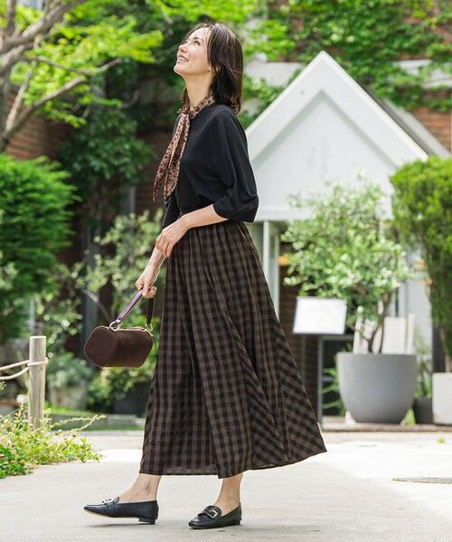 LAUTREAMONT / ロートレアモン ミニ・ひざ丈スカート | ギンガムチェックスカート≪セットアップ対応/手洗い可能≫ | 詳細12