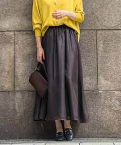 LAUTREAMONT / ロートレアモン ミニ・ひざ丈スカート | シアーブライト リバーシブルスカート≪手洗い可能≫