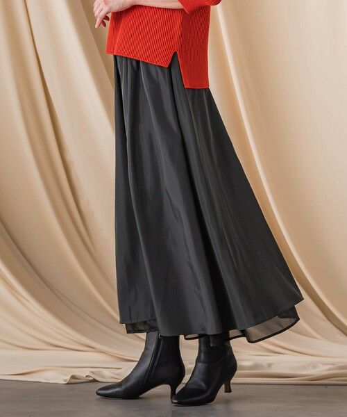 LAUTREAMONT / ロートレアモン ミニ・ひざ丈スカート | シアーブライト リバーシブルスカート≪手洗い可能≫ | 詳細1