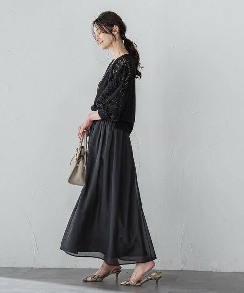 LAUTREAMONT / ロートレアモン ミニ・ひざ丈スカート | シアーブライト リバーシブルスカート≪手洗い可能≫ | 詳細7