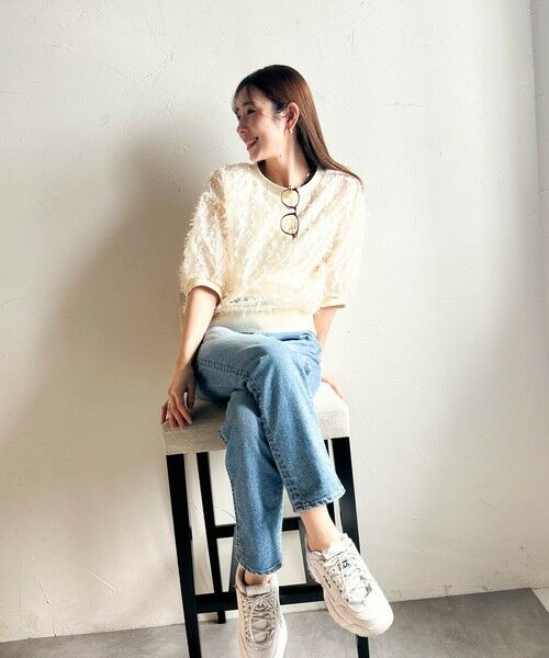 LAUTREAMONT / ロートレアモン シャツ・ブラウス | 【WEB限定】リボンカットジャガードシアーブラウス | 詳細1