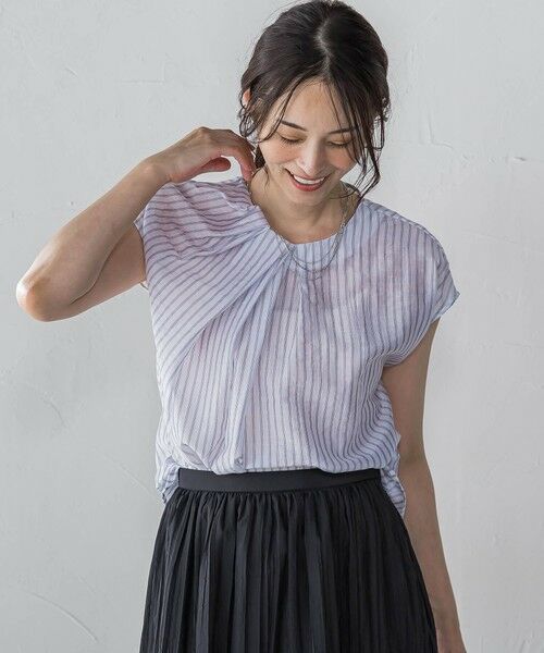 LAUTREAMONT / ロートレアモン シャツ・ブラウス | 【WEB限定】シアードビーストライプタックブラウス ≪手洗い可能≫ | 詳細2