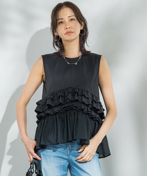 LAUTREAMONT / ロートレアモン シャツ・ブラウス | フリルギャザーノースリーブブラウス≪UV/接触冷感/洗濯機で洗える≫ | 詳細2