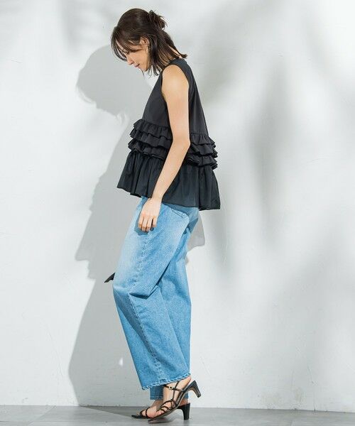 LAUTREAMONT / ロートレアモン シャツ・ブラウス | フリルギャザーノースリーブブラウス≪UV/接触冷感/洗濯機で洗える≫ | 詳細4