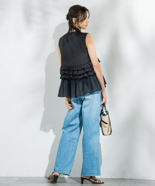 LAUTREAMONT / ロートレアモン シャツ・ブラウス | フリルギャザーノースリーブブラウス≪UV/接触冷感/洗濯機で洗える≫ | 詳細5