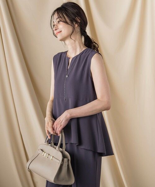 LAUTREAMONT / ロートレアモン シャツ・ブラウス | キレイ×リラックス ペプラムブラウス≪接触冷感/UV/洗濯機で洗える≫ | 詳細1