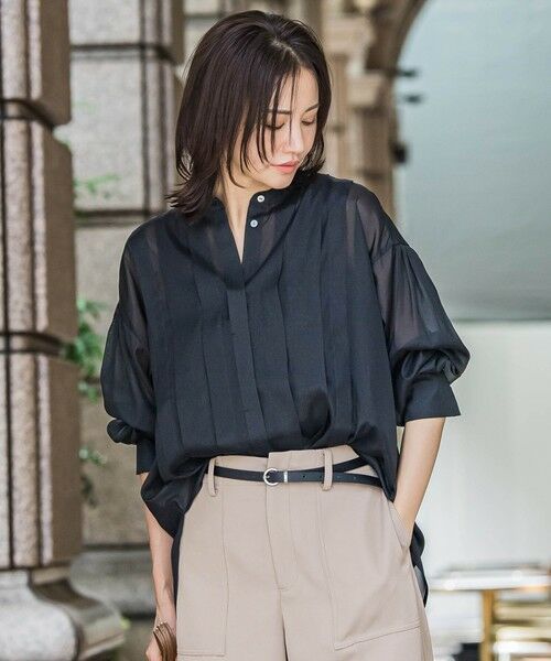 LAUTREAMONT / ロートレアモン シャツ・ブラウス | シアーブライト フロントタックブラウス≪手洗い可能≫ | 詳細1