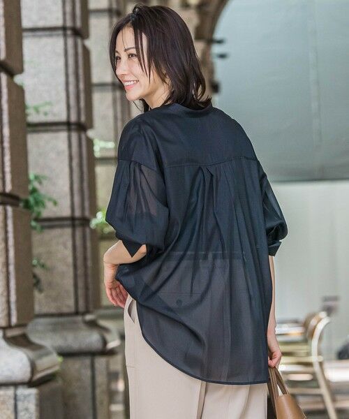 LAUTREAMONT / ロートレアモン シャツ・ブラウス | シアーブライト フロントタックブラウス≪手洗い可能≫ | 詳細2