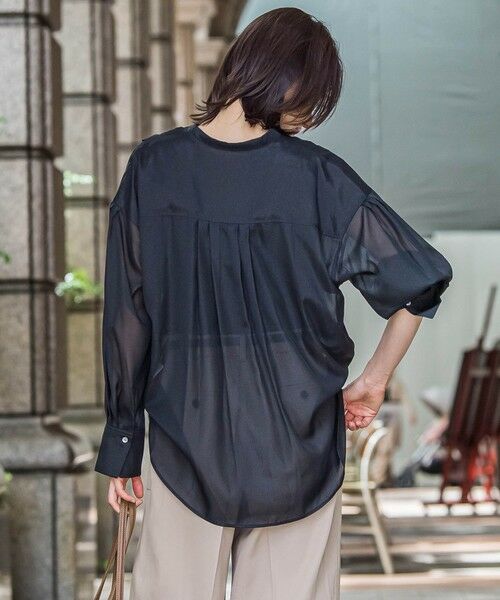 LAUTREAMONT / ロートレアモン シャツ・ブラウス | シアーブライト フロントタックブラウス≪手洗い可能≫ | 詳細3