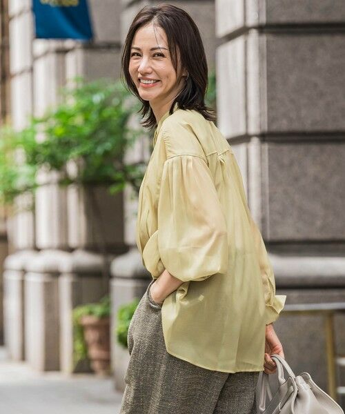 LAUTREAMONT / ロートレアモン シャツ・ブラウス | シアーブライト フロントタックブラウス≪手洗い可能≫ | 詳細8