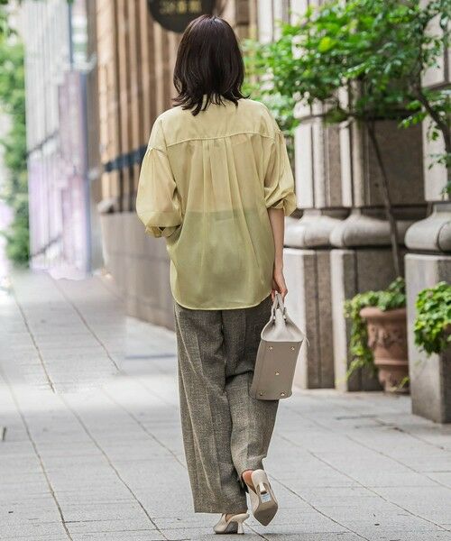 LAUTREAMONT / ロートレアモン シャツ・ブラウス | シアーブライト フロントタックブラウス≪手洗い可能≫ | 詳細9