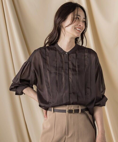 LAUTREAMONT / ロートレアモン シャツ・ブラウス | シアーブライト フロントタックブラウス≪手洗い可能≫ | 詳細23