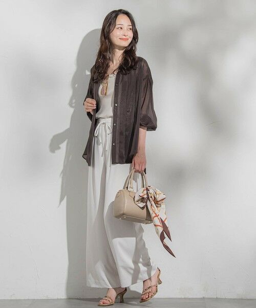 LAUTREAMONT / ロートレアモン シャツ・ブラウス | シアーブライト フロントタックブラウス≪手洗い可能≫ | 詳細30