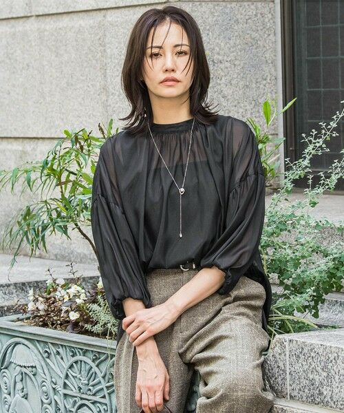 LAUTREAMONT / ロートレアモン シャツ・ブラウス | シアーブライト 2WAYボウタイブラウス≪手洗い可能≫ | 詳細2