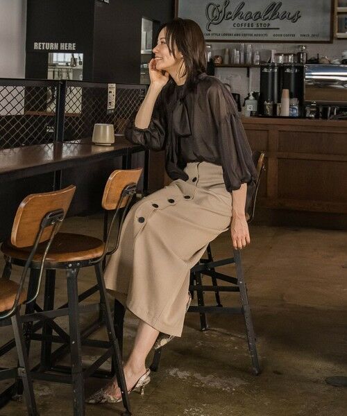 LAUTREAMONT / ロートレアモン シャツ・ブラウス | シアーブライト 2WAYボウタイブラウス≪手洗い可能≫ | 詳細12