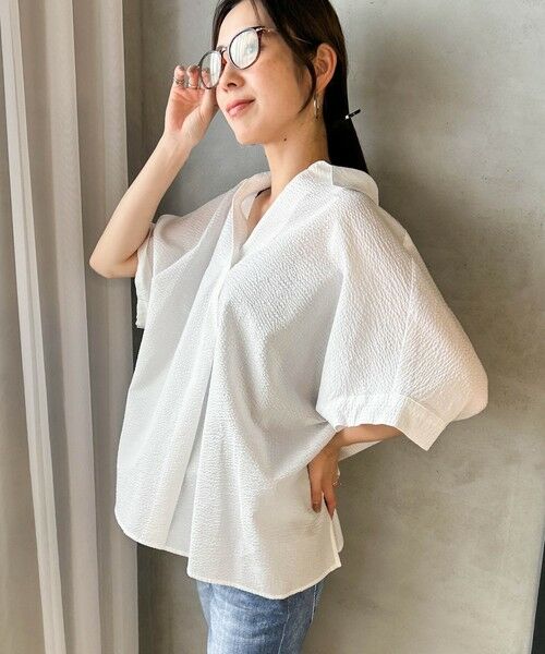 LAUTREAMONT / ロートレアモン シャツ・ブラウス | 【WEB限定】ワンダーウェーブクロスシャツブラウス ≪手洗い可能≫ | 詳細1