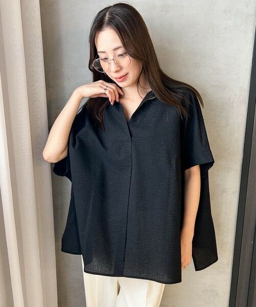 LAUTREAMONT / ロートレアモン シャツ・ブラウス | 【WEB限定】ワンダーウェーブクロスシャツブラウス ≪手洗い可能≫ | 詳細10