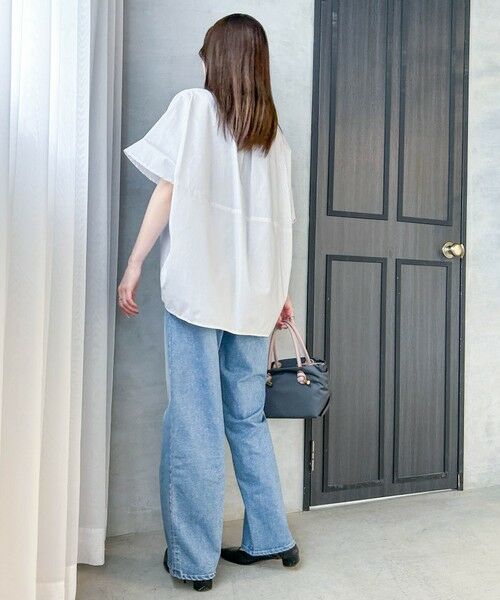 LAUTREAMONT / ロートレアモン シャツ・ブラウス | 【WEB限定】キュプラ混ストライプバンドカラーブラウス ≪手洗いOK≫ | 詳細3