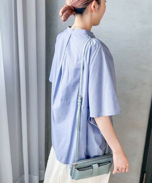 LAUTREAMONT / ロートレアモン シャツ・ブラウス | 【WEB限定】キュプラ混ストライプバンドカラーブラウス ≪手洗いOK≫ | 詳細8