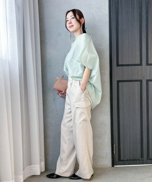 LAUTREAMONT / ロートレアモン シャツ・ブラウス | 【WEB限定】キュプラ混ストライプバンドカラーブラウス ≪手洗いOK≫ | 詳細22