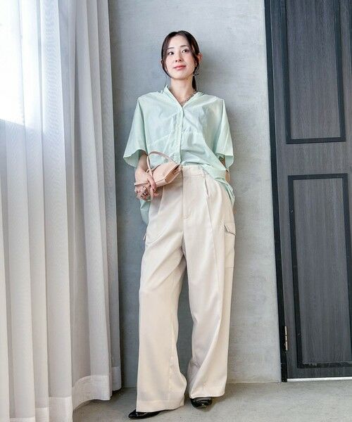 LAUTREAMONT / ロートレアモン シャツ・ブラウス | 【WEB限定】キュプラ混ストライプバンドカラーブラウス ≪手洗いOK≫ | 詳細24