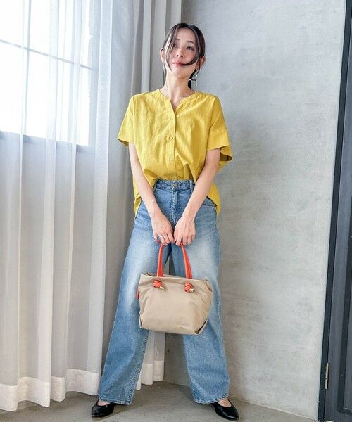 LAUTREAMONT / ロートレアモン シャツ・ブラウス | 【WEB限定】レーヨンリネンポプリンVネックブラウス | 詳細8