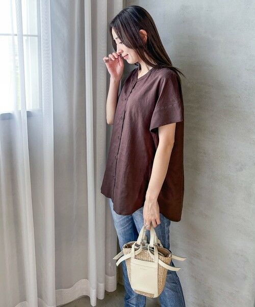 LAUTREAMONT / ロートレアモン シャツ・ブラウス | 【WEB限定】レーヨンリネンポプリンVネックブラウス | 詳細17