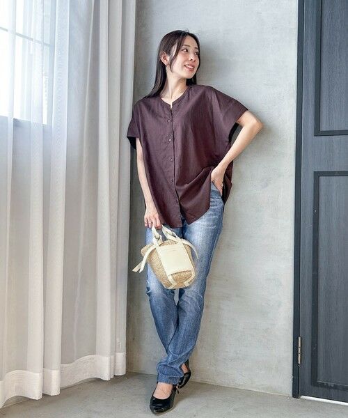 LAUTREAMONT / ロートレアモン シャツ・ブラウス | 【WEB限定】レーヨンリネンポプリンVネックブラウス | 詳細19