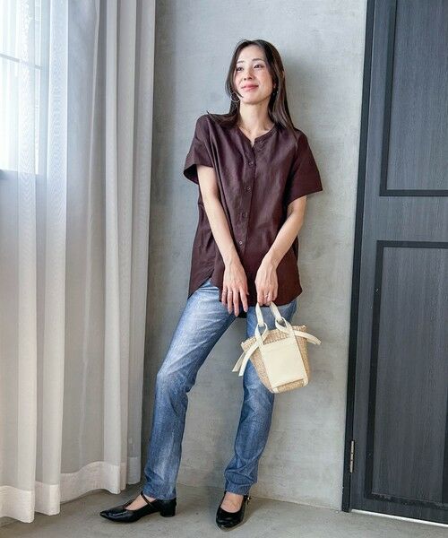 LAUTREAMONT / ロートレアモン シャツ・ブラウス | 【WEB限定】レーヨンリネンポプリンVネックブラウス | 詳細20