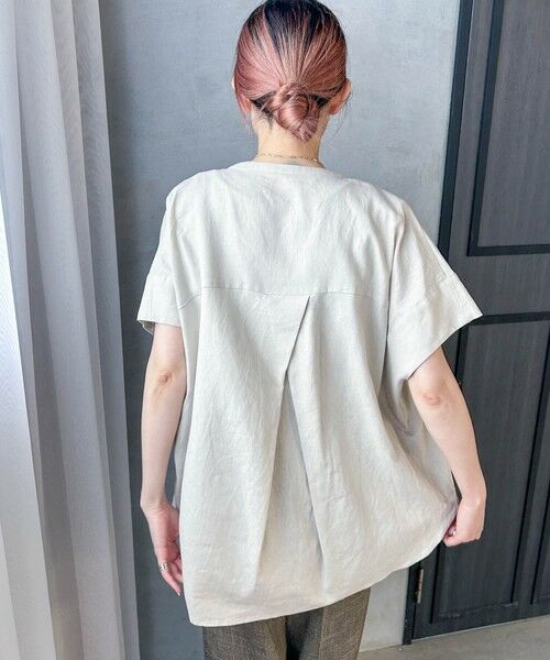 LAUTREAMONT / ロートレアモン シャツ・ブラウス | 【WEB限定】レーヨンリネンポプリンVネックブラウス | 詳細22