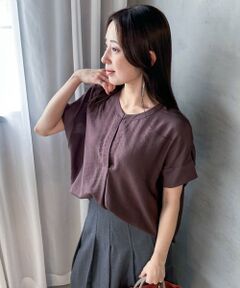 LAUTREAMONT / ロートレアモン シャツ・ブラウス | 【WEB限定】スラブクロスVネックブラウス ≪手洗い可能≫