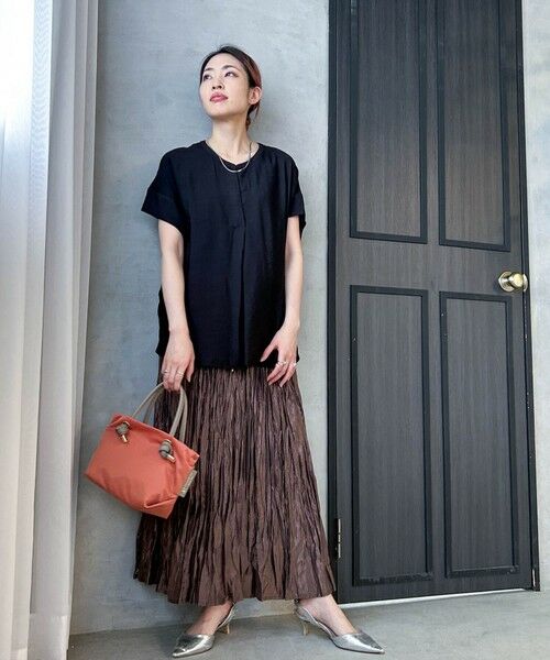 LAUTREAMONT / ロートレアモン シャツ・ブラウス | 【WEB限定】スラブクロスVネックブラウス ≪手洗い可能≫ | 詳細1