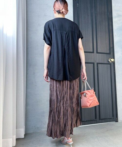 LAUTREAMONT / ロートレアモン シャツ・ブラウス | 【WEB限定】スラブクロスVネックブラウス ≪手洗い可能≫ | 詳細3