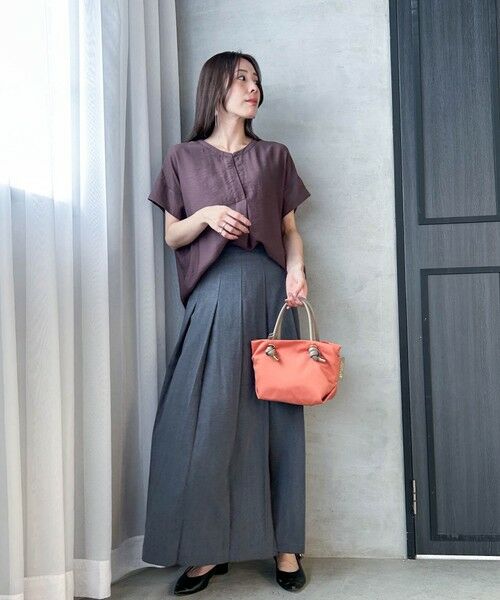 LAUTREAMONT / ロートレアモン シャツ・ブラウス | 【WEB限定】スラブクロスVネックブラウス ≪手洗い可能≫ | 詳細7