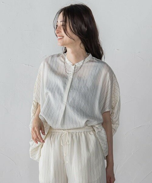 LAUTREAMONT / ロートレアモン シャツ・ブラウス | 【WEB限定】キュプラTRストライプブラウス | 詳細4