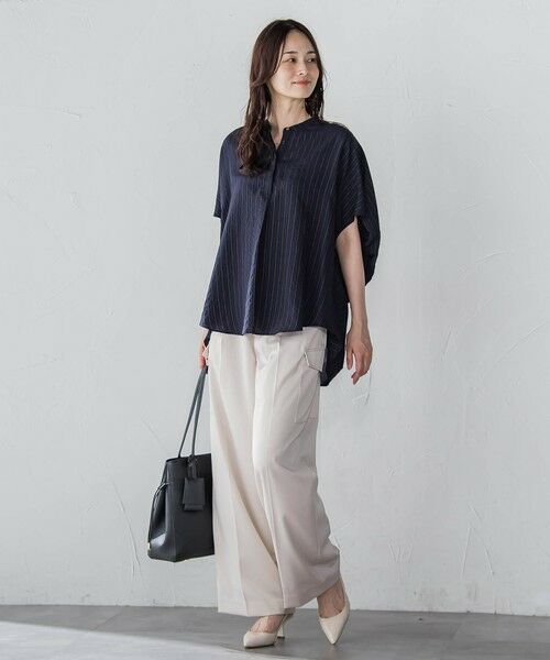 LAUTREAMONT / ロートレアモン シャツ・ブラウス | 【WEB限定】キュプラTRストライプブラウス | 詳細12