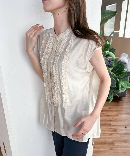 LAUTREAMONT / ロートレアモン シャツ・ブラウス | 【WEB限定】ノースリーブフロントフリルブラウス≪手洗い可能≫ | 詳細4