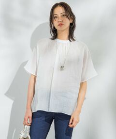 LAUTREAMONT / ロートレアモン シャツ・ブラウス | 【WEB限定】ラミーギャザーブラウス≪洗濯機で洗える≫