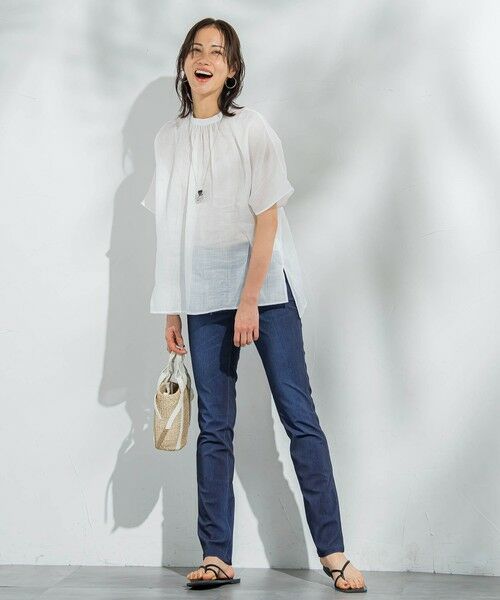 LAUTREAMONT / ロートレアモン シャツ・ブラウス | 【WEB限定】ラミーギャザーブラウス≪洗濯機で洗える≫ | 詳細3