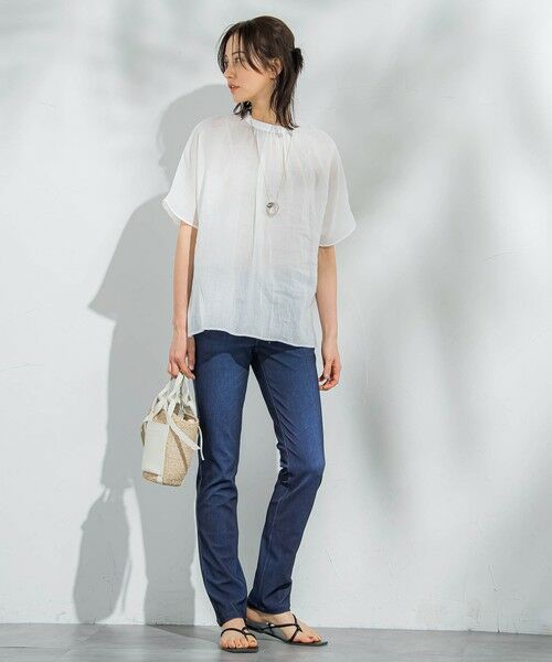 LAUTREAMONT / ロートレアモン シャツ・ブラウス | 【WEB限定】ラミーギャザーブラウス≪洗濯機で洗える≫ | 詳細4