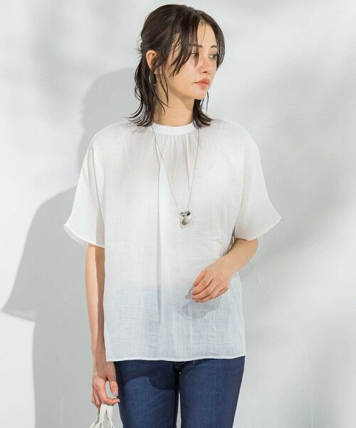 LAUTREAMONT / ロートレアモン シャツ・ブラウス | 【WEB限定】ラミーギャザーブラウス≪洗濯機で洗える≫ | 詳細1